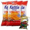 Utz Smokin Sweet BBQ Kettle Potato Chips (3, 8oz bags) - Variety Pack - Zapps New Orleans Voodoo Kettle Chips (1, 9oz) - Crunch