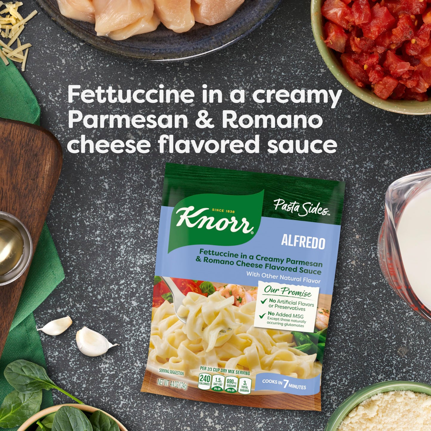 Knorr Pasta Sides For Delicious Quick Pasta Side Dishes Fettuccine Alfredo No Artificial Flavors, No Preservatives, No Added Msg