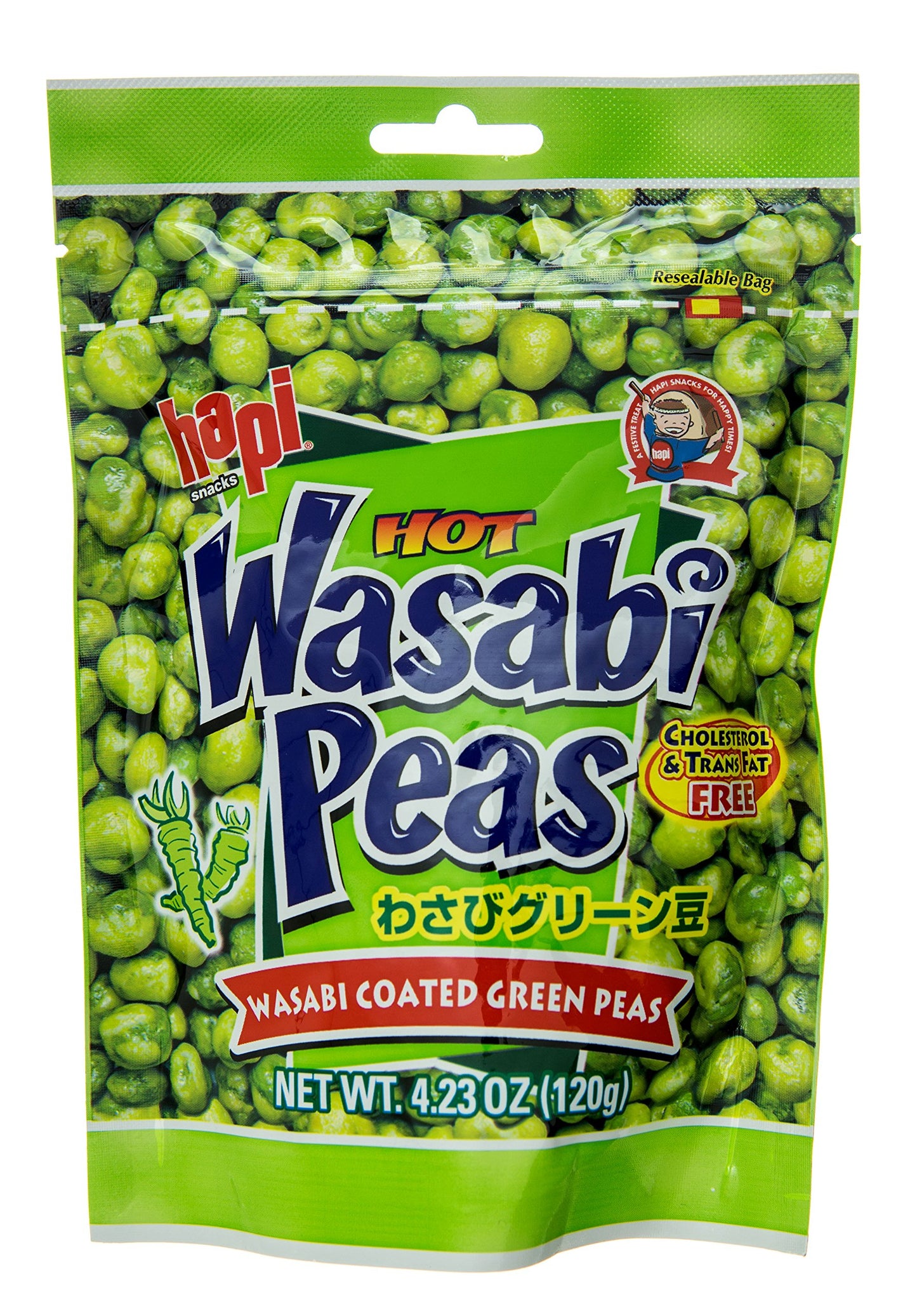 Hapi Wasabi Coated Green Peas, 4.23 Oz