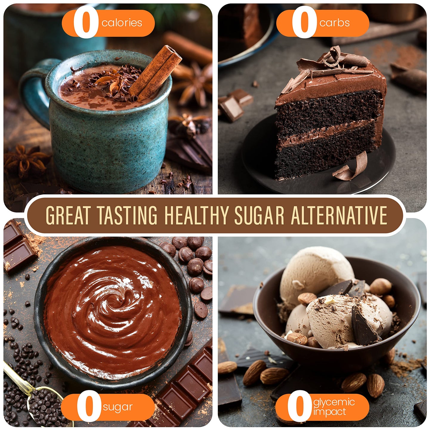 Stevia Select Dark Chocolate Pure Stevia Liquid - Zero Calorie Sweetener - All Natural Liquid Stevia Water Enhancer - Keto Sugar