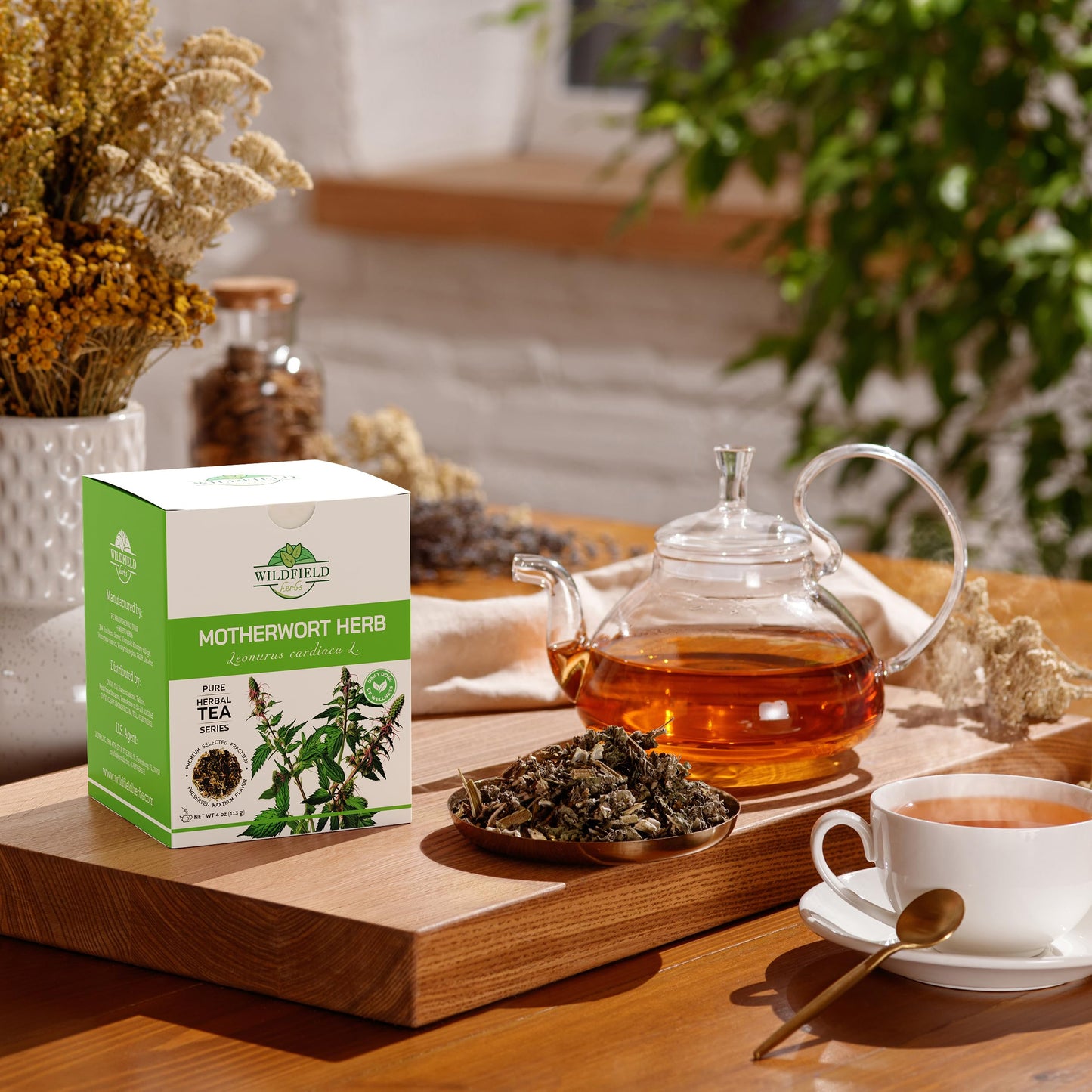 4 oz. Motherwort Tea Dried Motherwort Herb Tea (Leonurus Cardiaca) - 113g Leonurus Cardiaca (Cola De Le  n)