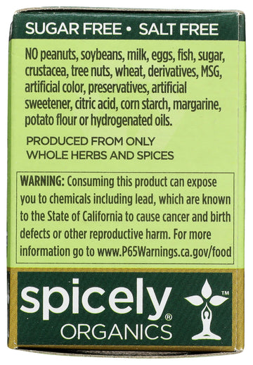 Spicely Organic Chili Powder 0.45 Ounce Ecobox Certified Gluten Free