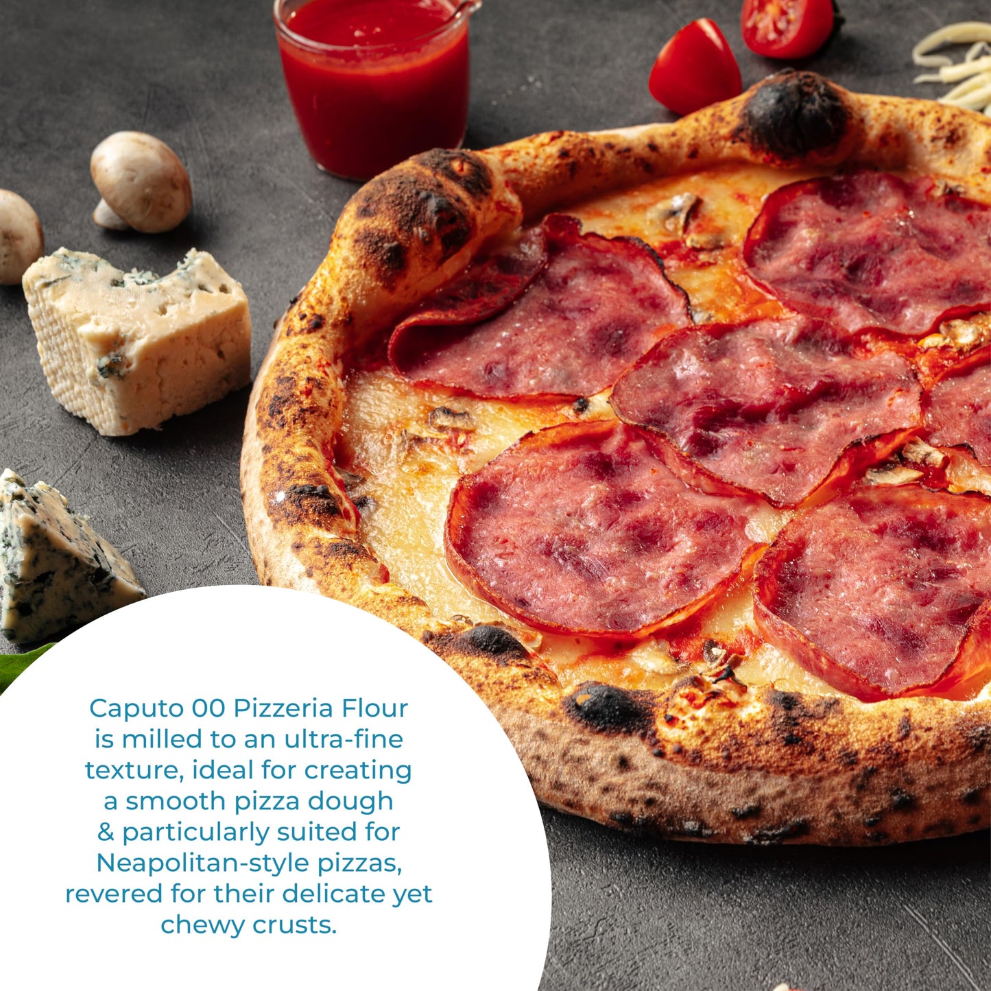 Antimo Caputo Pizzeria 00 Flour (Blue) 2.2 Lb - Pack Of 2 (Total 4.4 Lbs)