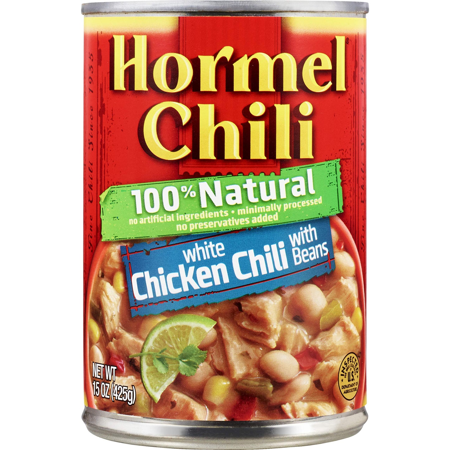 Hormel Chili Natural White Chicken Chili with Beans, 15 Ounce (Pack of 8)
