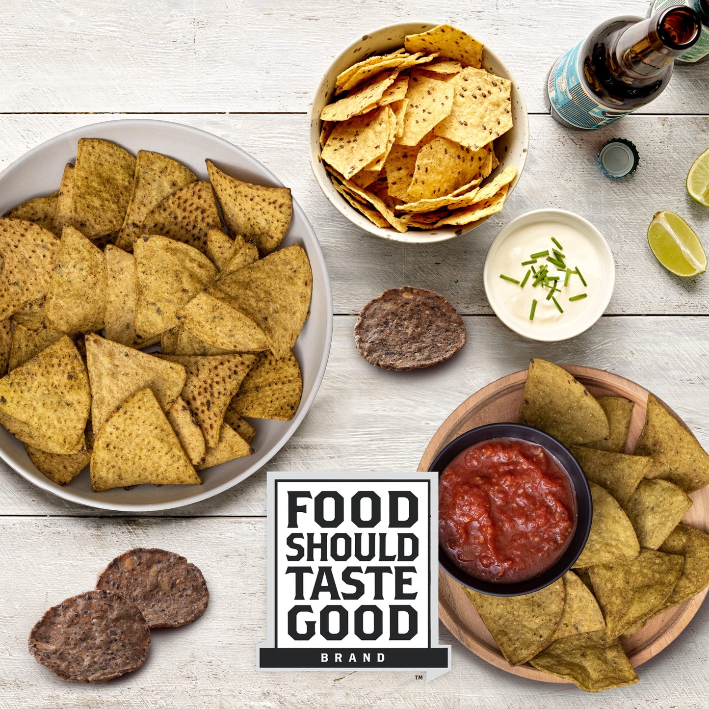 Food Should Taste Good, Tortilla Chips, Multigrain Bean Chips, Black Bean, 5.5 oz