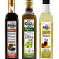 De La Rosa Extra Virgin Olive Oil, Balsamic & White Balsamic Vinegar, 100% Pure, Raw & Unfiltered, Vegan, Kosher & Gluten Free, 