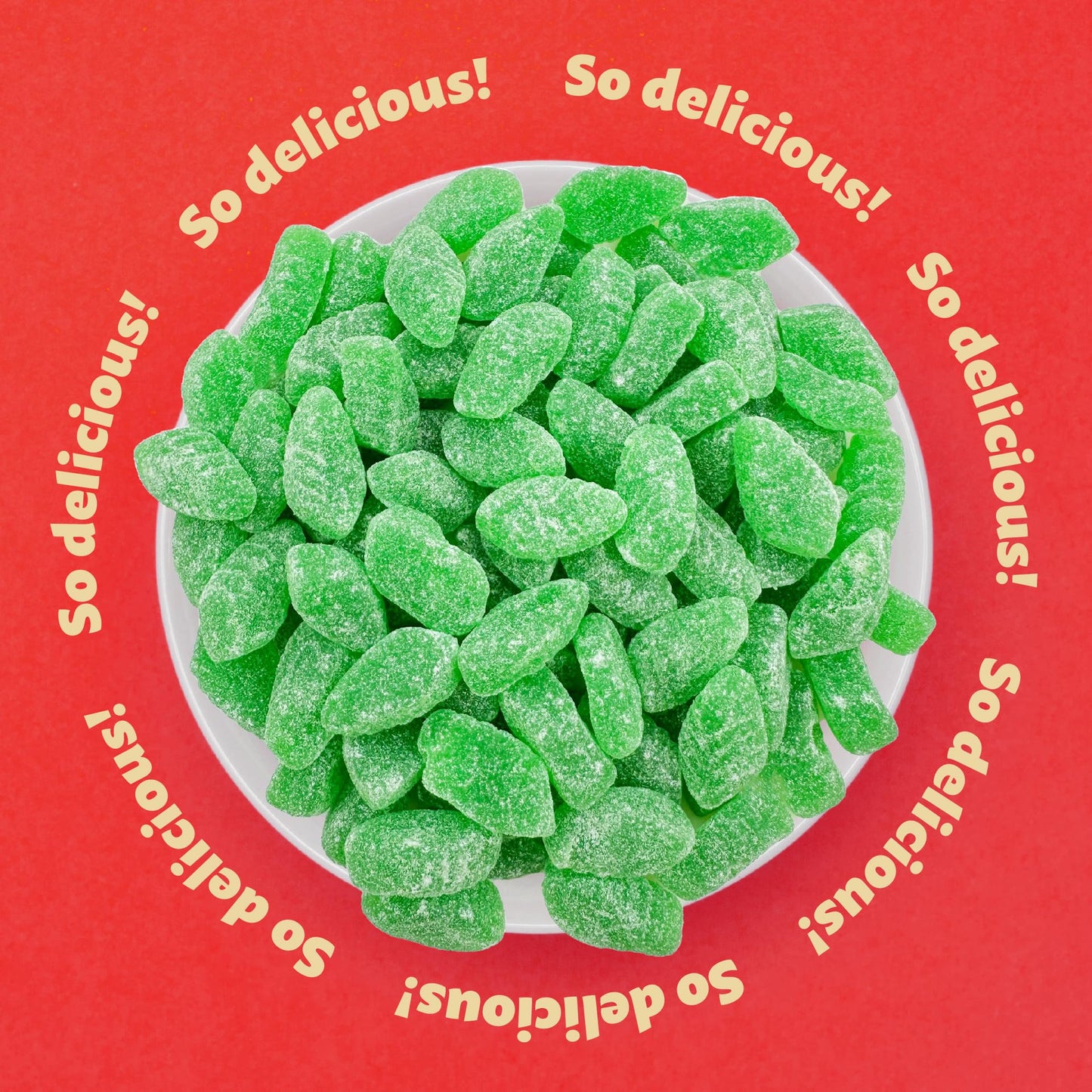 Mini Spearmint Leaves Jelly Candy, 2-Pound Bag