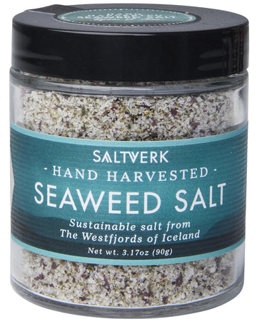 Saltverk Seaweed Sea Salt - 3.17 Ounces Jar - Hand Harvested Gourmet - Eco-Friendly
