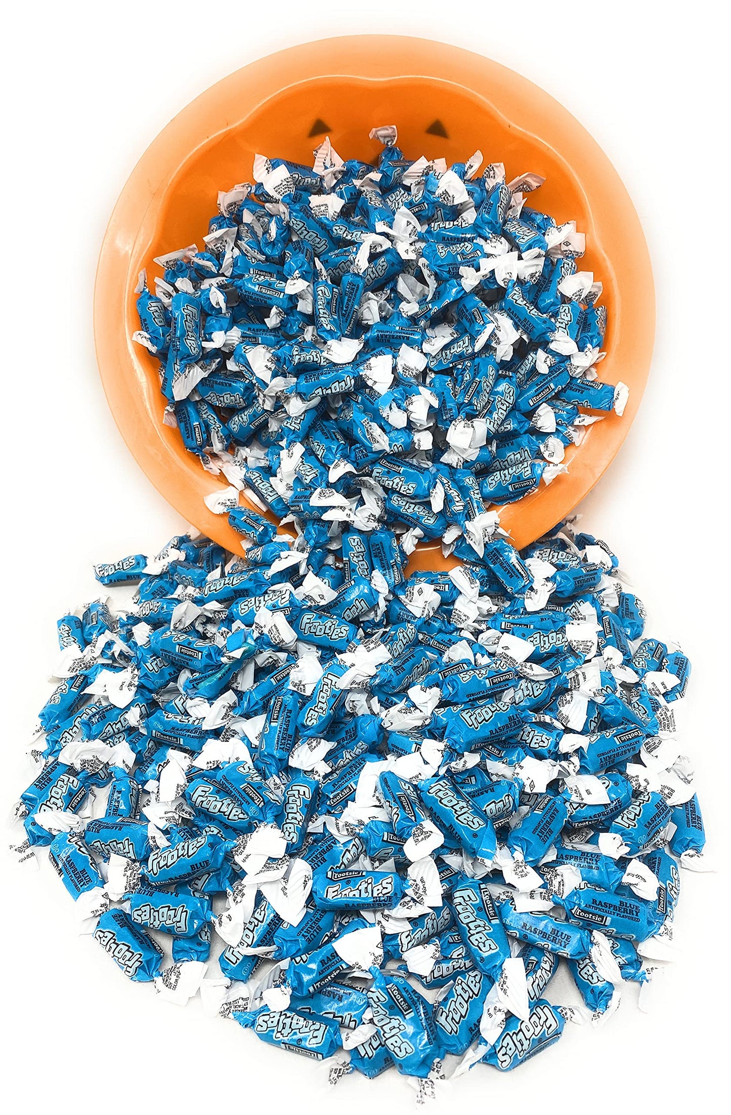 Halloween Bulk Blue Raspberry Flavor Tootsie Roll Frooties Chewy American Taffies Candy Individually Wrapped In Resealable Assor
