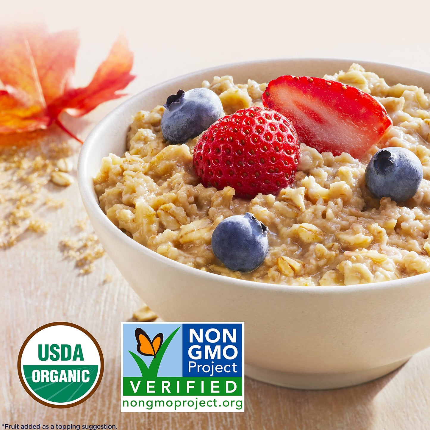 Quaker Instant Organic Oatmeal Maple & Brown Sugar Breakfast Cereal, 8 Packets Per Box (Pack of 6 Boxes)