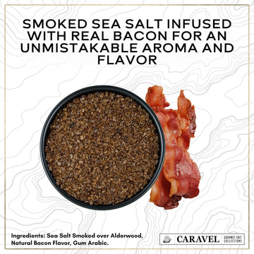 Caravel Gourmet Smoked Bacon Sea Salt 3-Pack, All-Natural, Non-GMO, 12 oz Total