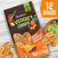 Breton Veggie Crisps Spicy Chipotle Cheddar (Pack Of 12) - Popped Not Fried Crisps, Made With Real Vegetables, Light And Crispy