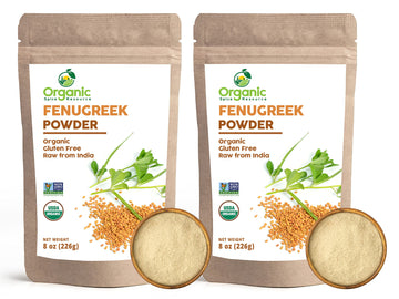 Organic Fenugreek Powder | 16 Oz - Pack Of 2 | Usda Organics And Non-Gmo Verified Project Approved | Product Of India | 100% Raw