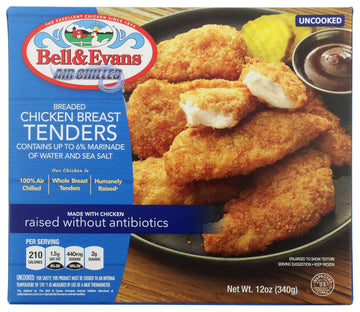 Bell & Evans, Frozen Breaded Chicken Tender (Raised without Antibiotics), 12 oz