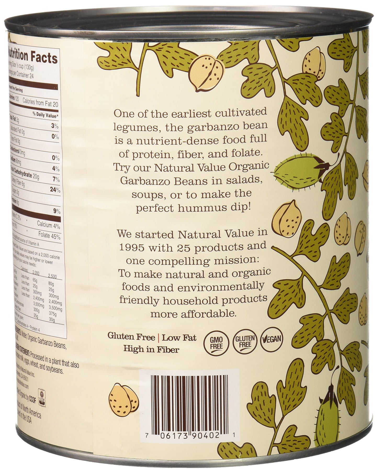 Natural Value Bean Garbanzo Org
