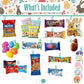 Easter Snack Yellow Tin (48 Count) Filled With Candy, Peelable Gummies,Bunny And More, Great Package For Family, Friends, Boys A