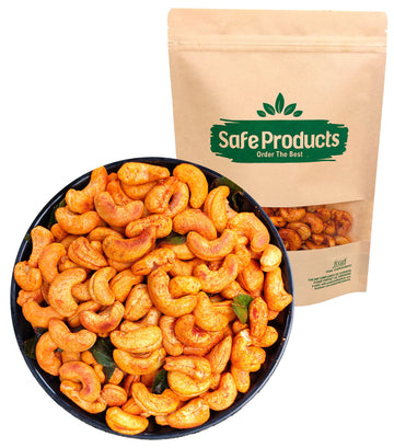Safe Products Roasted Cashew Nuts (500 Gm)-Roasted And Salted | Homemade | Cooked In Coconut Oil