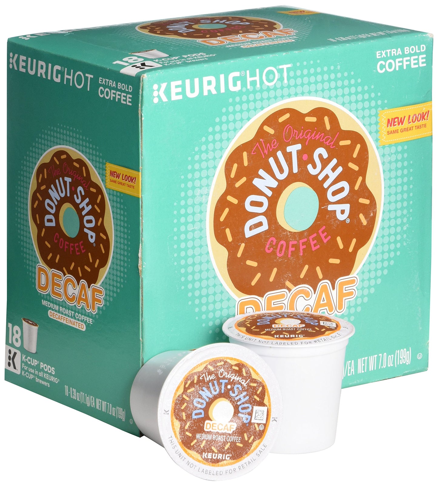 Keurig The Original Donut Shop Decaf Coffee K-Cups, 18 Count, Multi/None, Model 01802