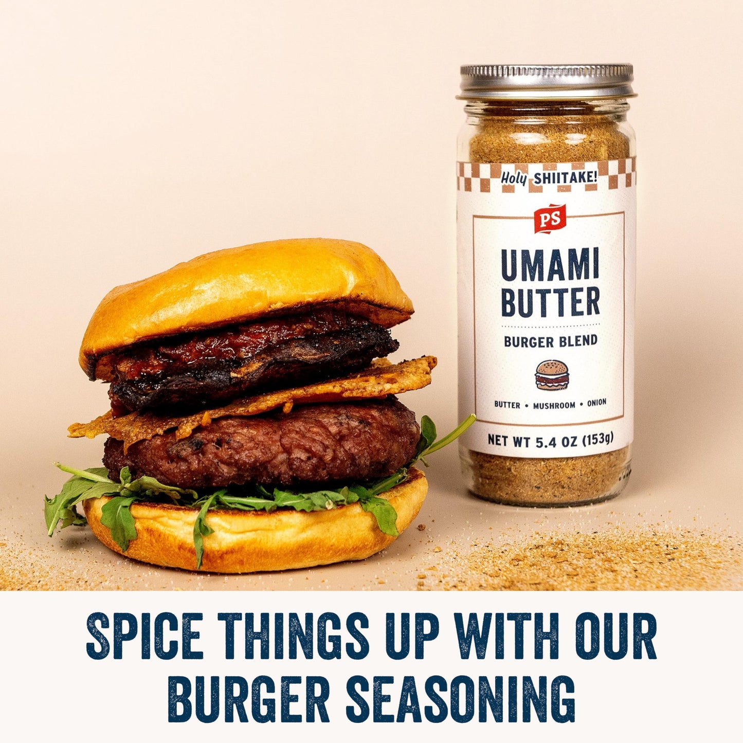 Ps Seasoning Umami Butter Burger Seasoning - All-Purpose Rub, Smash Burger And Steak Seasoning For Grilling, With Mushroom, Onions, Butter - Spice Rub Blend For Patties, Steaks, Chicken, Veggies, 5.4 Oz