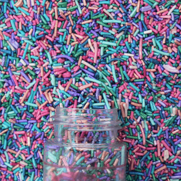 Confect Tropical Twist Rainbow Sprinkles - Custom Blend Jimmies - Multicolor Edible Toppings For Cake, Cupcake & Dessert Decorat