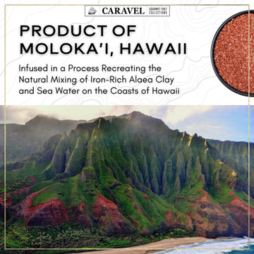 Pacific Sea Salts 2-pack - Hawaiian Alaea Red & Black Lava - Infused With Baked Red Alaea Clay & Activated Charcoal - Flavorful,