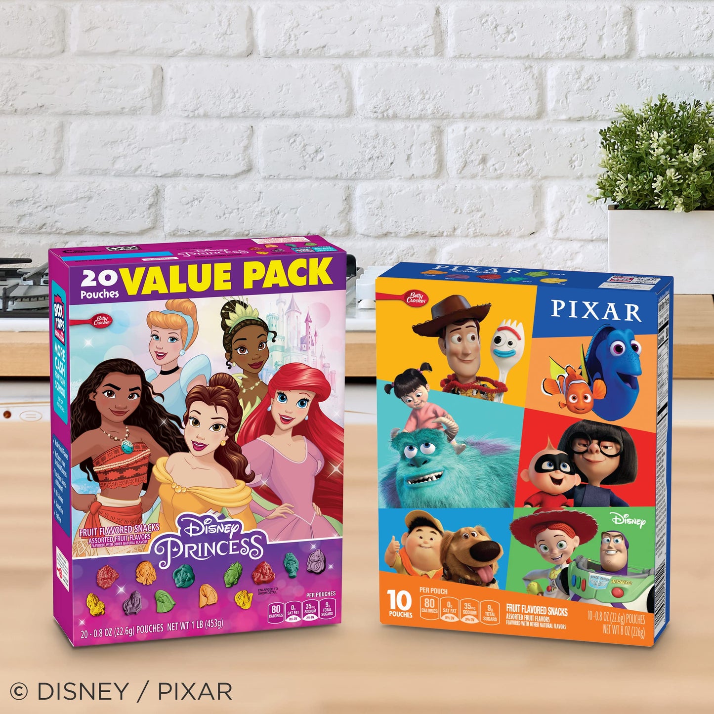 Betty Crocker Disney Pixar Fruit Flavored Gummy Snacks, 10 Count Pouches