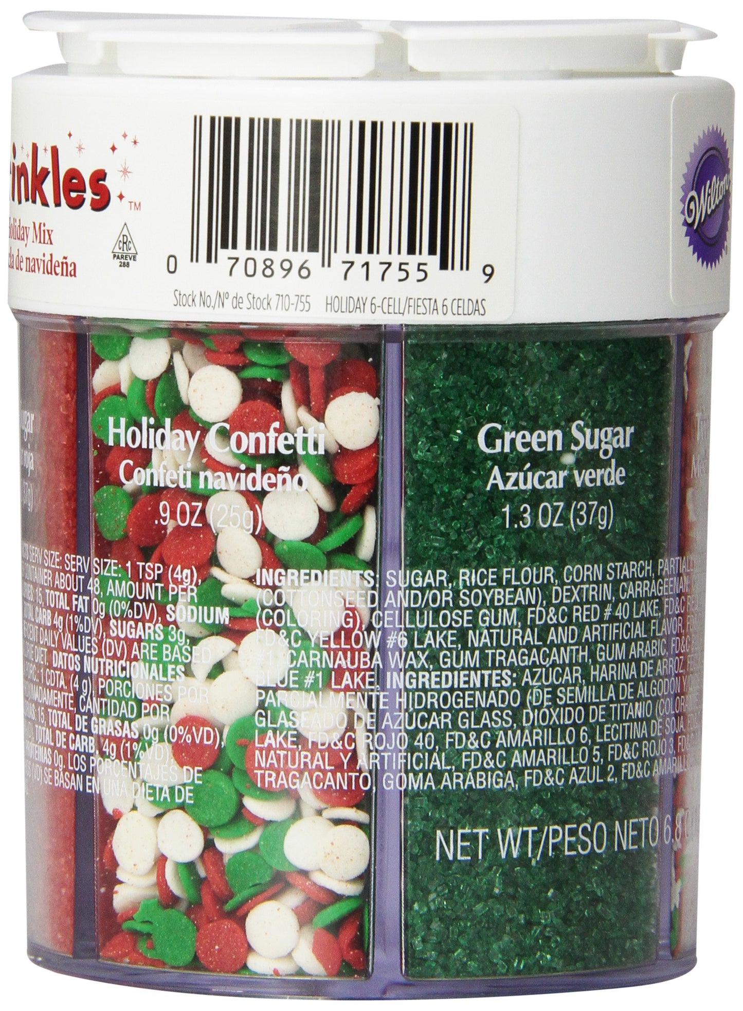Wilton Holiday Sprinkles Assortment, 6.8 Oz.