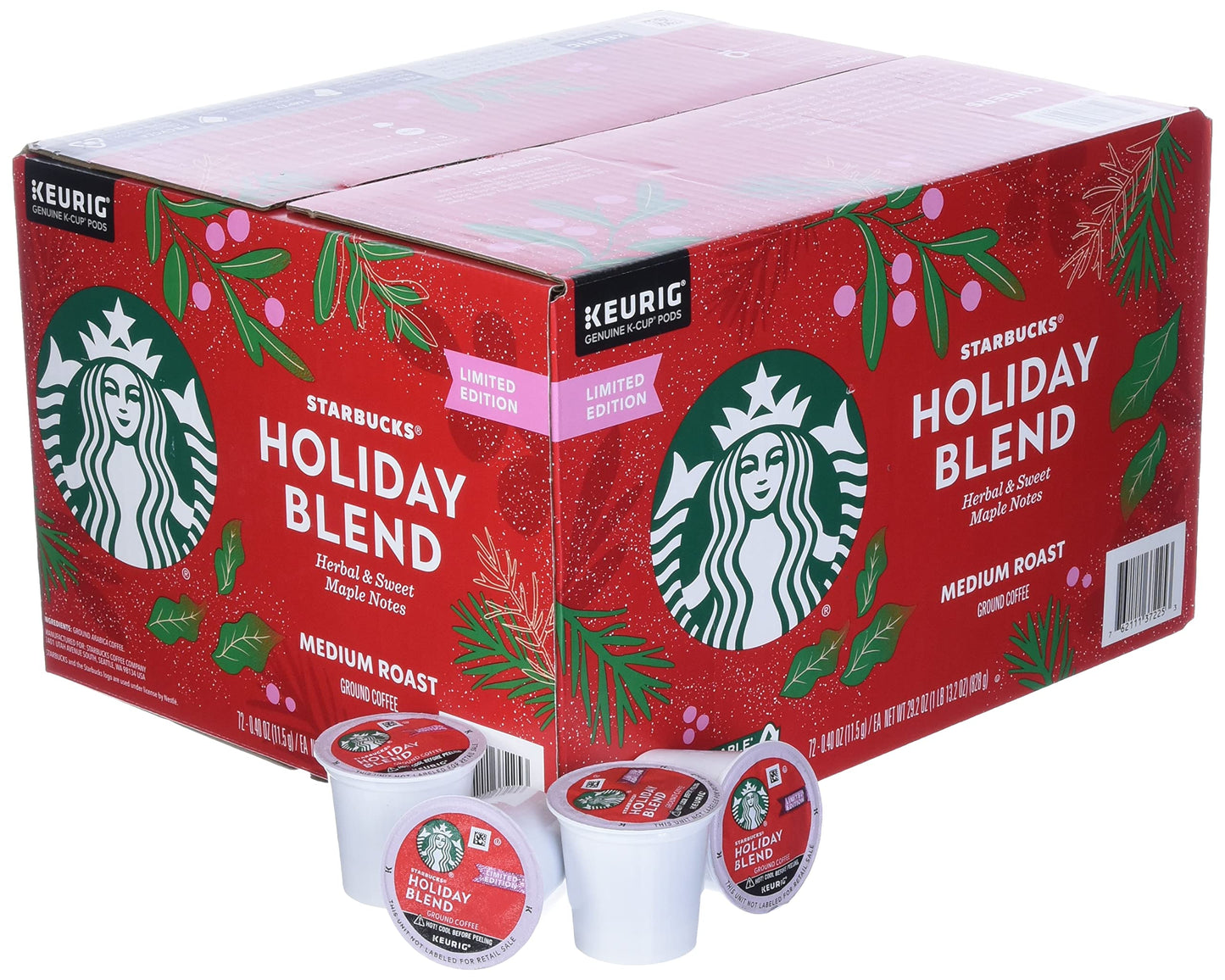 Starbucks Holiday Blend Medium Roast Coffee 72/ 0.40 Oz Net Wt 29.2 Oz,, ()