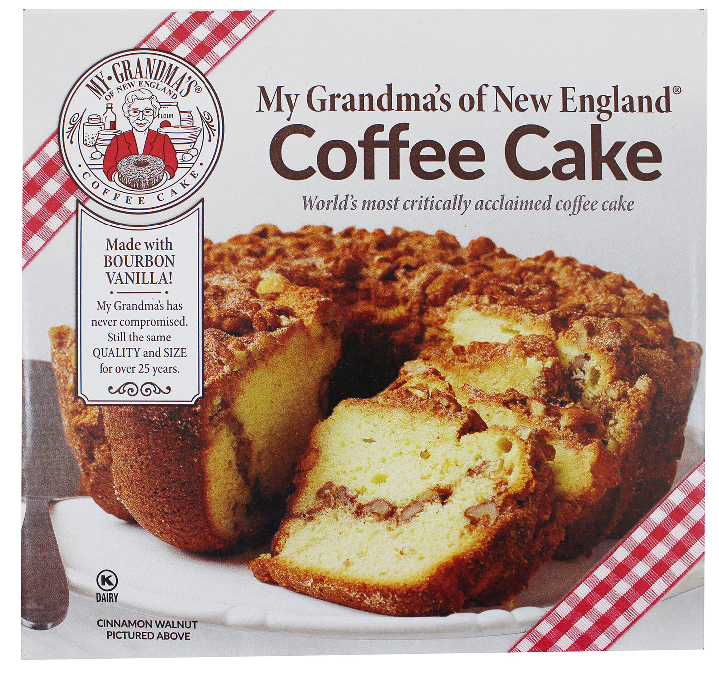 My Grandmas of New England Cinnamon Walnut Coffee Cake, 28 Ounce