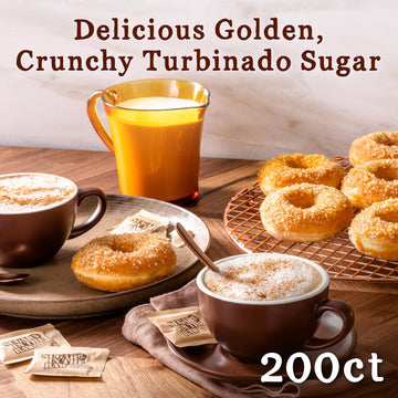 Sugar In The Raw Granulated Turbinado Cane Sugar On The Go Packets, No Erythritol, Pure Natural Sweetener, Hot & Cold Drinks, Co