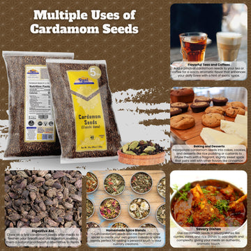 Rani Cardamom Decorticated Seeds - All Natural, Vegan, NON-GMO, 80oz (5lbs) Bulk, Indian Spice