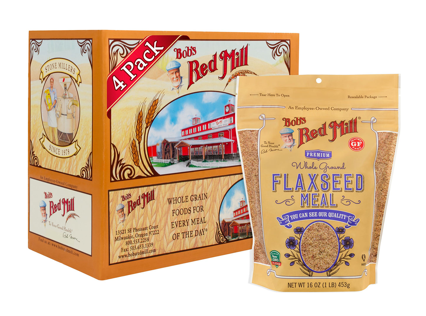 Bobs Red Mill Flaxseed Meal 16-ounce (Pack of 4)