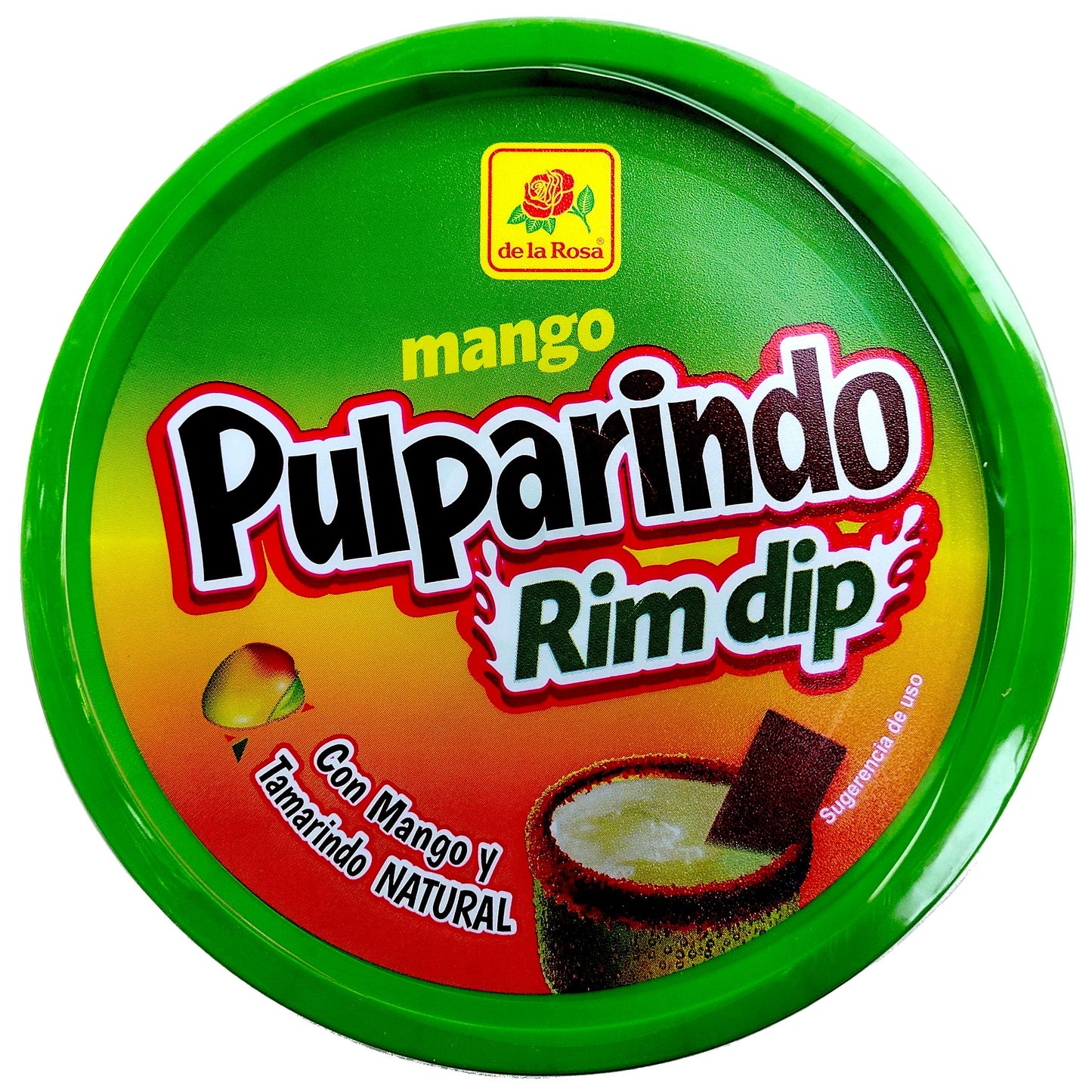 de la Rosa Pulparindo Rim Dip – Original/Mango Tamarind Candy Paste, 8 oz, Orange