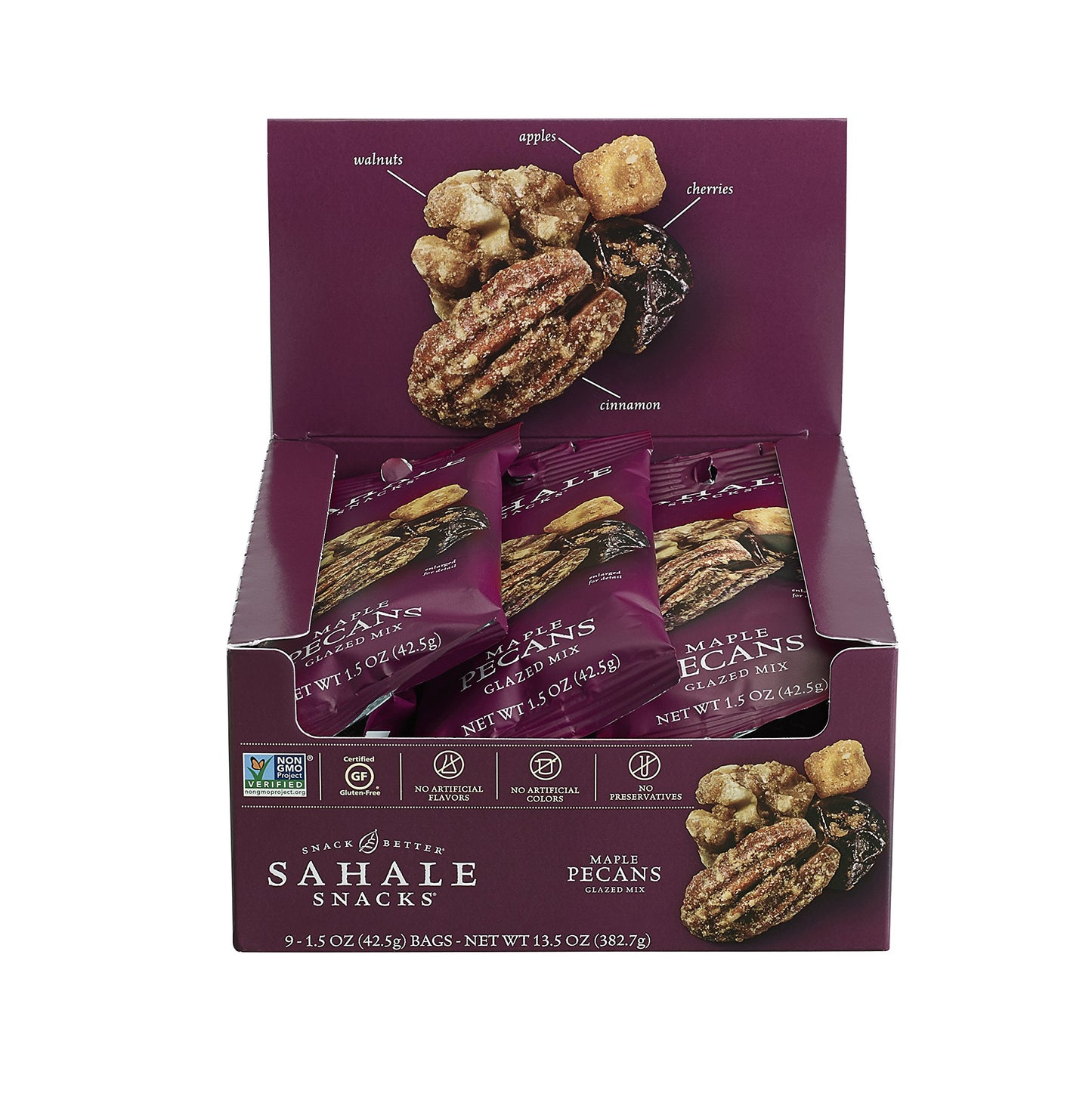 Sahale Snacks Maple Pecans Glazed Mix, 1.5 Ounces (Pack Of 9)