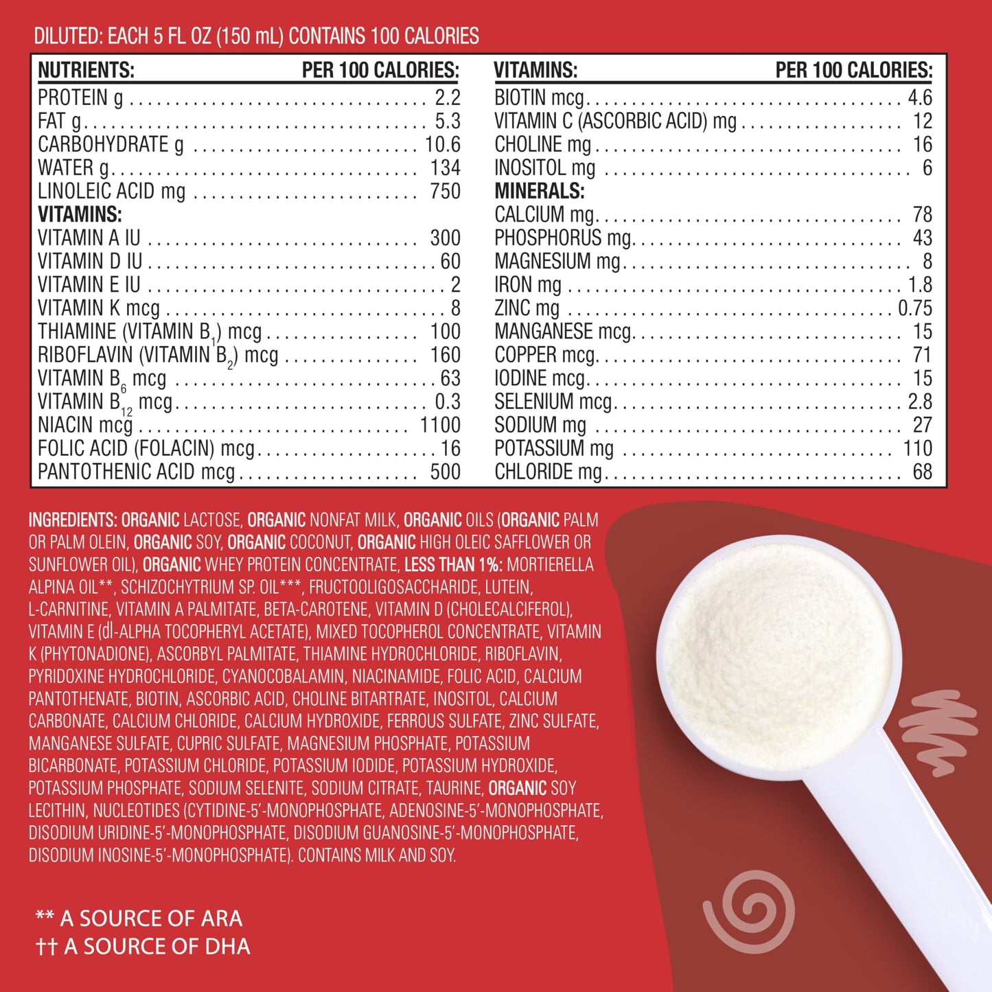 Earths Best, Formula Infant Dha Ara Organic, 23.2 Ounce