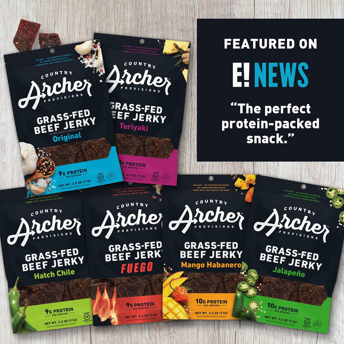 Country Archer Jerky Beef Original, 2.5 Ounce (Pack of 1)