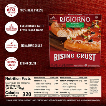 Digiorno Frozen Pizza, Rising Crust Supreme Pizza 29.3 oz