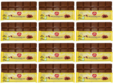 Freia Norwegian Milk Chocolate Bars, 12-Pack, 60g, Individually Wrapped, Rich, Decadent, Smooth Melt-in-Your-Mouth