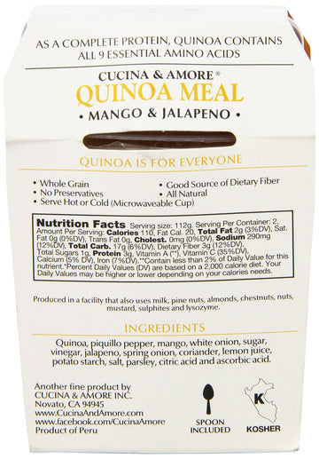 Cucina & Amore Quinoa RTE Meal, Basil Pesto, 7.9 Ounce