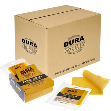 Dura-Gold - Pure Gold Superior Tack Cloths - Tack Rags (Case Of 144) - Woodworking And Painters Professional Grade - Wax And Sil