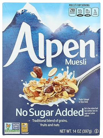 One 14 oz Alpen Cereal, No Sugar Added