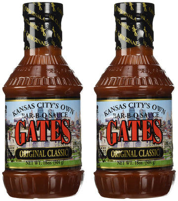Gates Original Classic Bar-B-Q Sauce, 18 Ounce Bottle (Pack of 2), Kansas City Style Barbecue Sauce