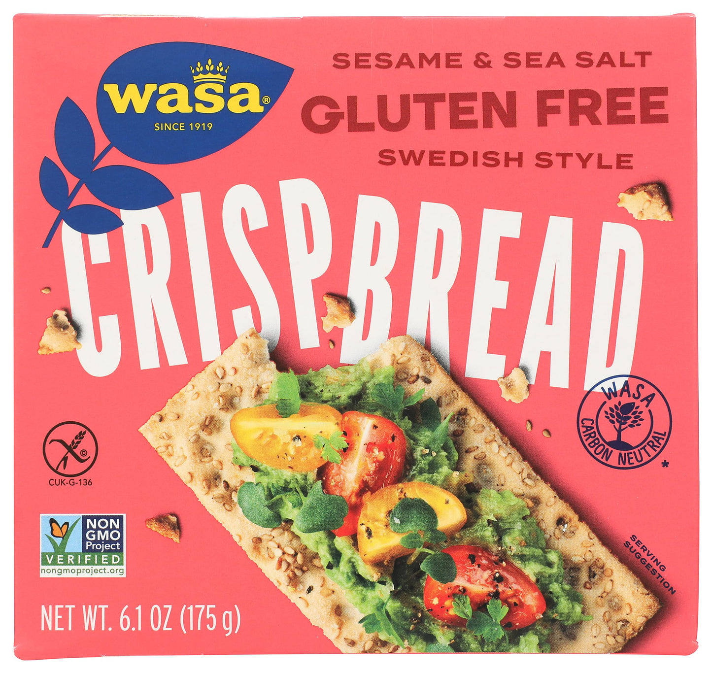 Wasa, Gluten Free Sesame & Sea Salt Crispbread, Net Wt. 6.1 Oz