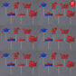 36 Pcs Class Of 2025 Graduation Cupcake Toppers, Red & Blue Glitter Double-Sided Grad Cap Cake Picks For Party Supplies, 2025 Gr