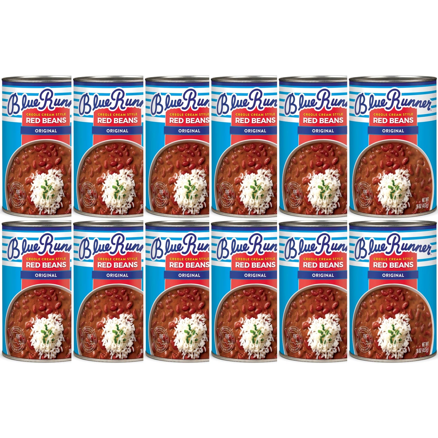 Blue Runner Creole Cream Style Red Beans, 16-Ounce (Pack of 12)
