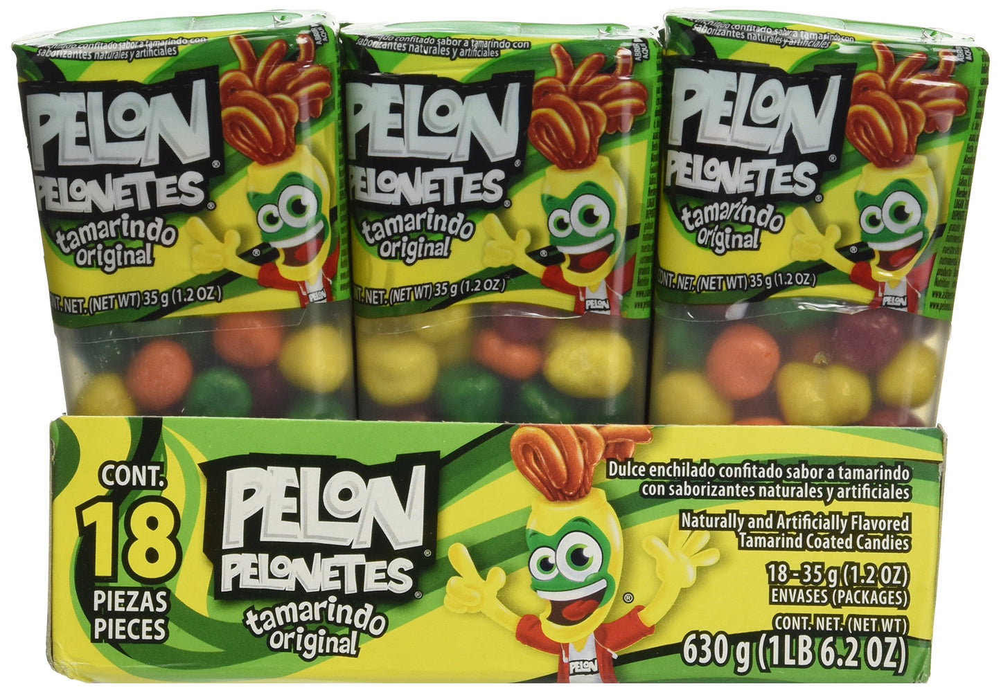 Pelon Pelo Rico Pelonetes Candy Bites - 18 Count Pack, Multicolor Treats