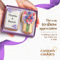Gourmet Floral Thank You Cookie Gift Basket | 2 Large 2.5 X 4.5 In Vanilla Sugar Cookies Hand-Decorated Snack Variety Pack | Kos