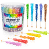 Assorted Rock Candy Crystal Sticks - 36 Indiv. Wrapped - Assorted Colors