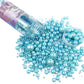 Kuting Sprinkles Edible Pearl Sugar Candy Cupcake Topper 120g Blue Glitter Mix for Baking and Decorating