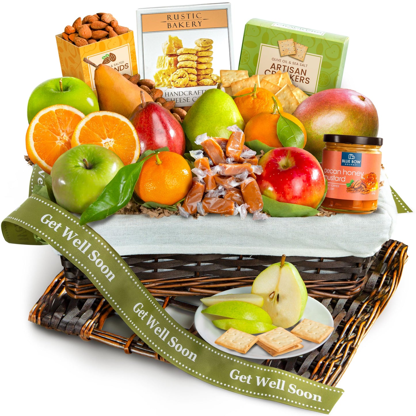 A Gift Inside Get Well Soon Deluxe Fruit Gift Basket